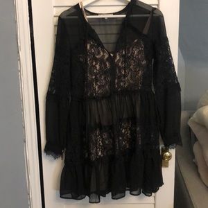 Black lace dress